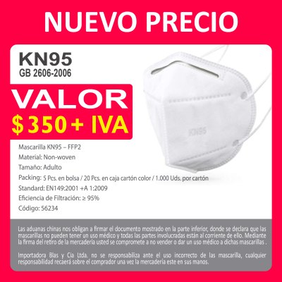 Imagen 2 de Mascarilla KN95 - FFP2