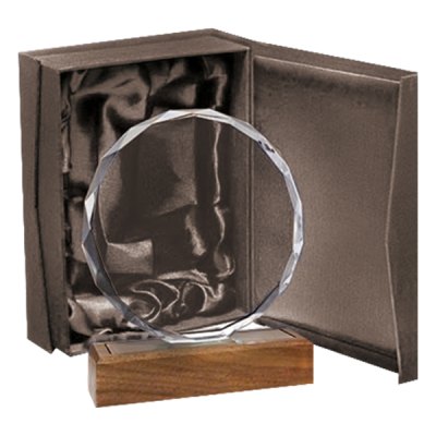 Galvano Cristal con Base de Madera BLAS 51