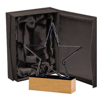 Galvano Cristal con Base de Madera BLAS 24