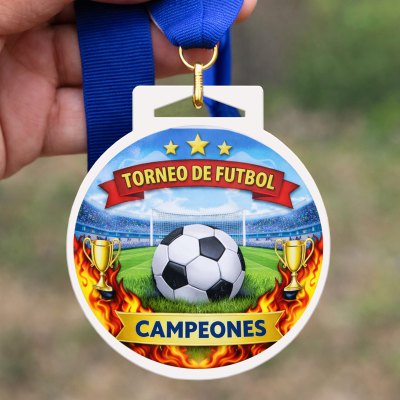 Imagen 2 de Medalla Acrílico Sublimable Blanco MD 151