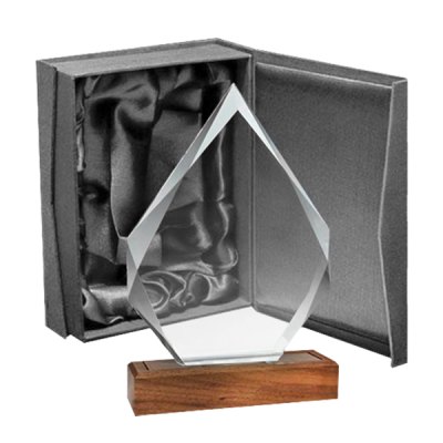 Galvano Cristal con Base de Madera BLAS 54