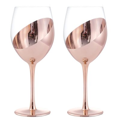 Imagen 5 de Set de 2 Copas de Vino Encobrizadas M86