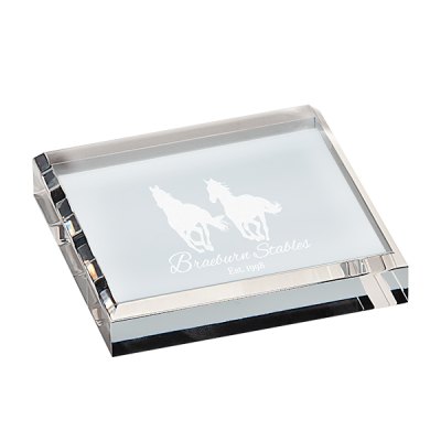 Acrílico Cuadrado Clear Pisapapeles BACO044