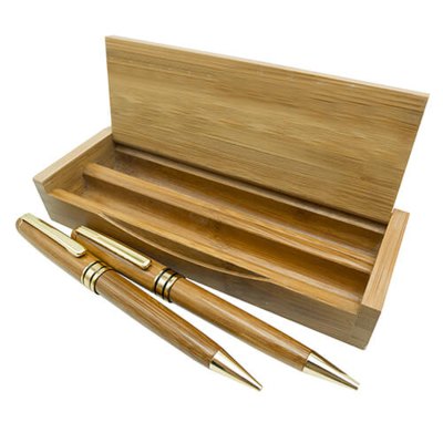 Imagen 2 de Set Bolígrafo Portaminas Bamboo B7