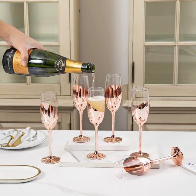 Imagen 7 de Set de 2 Copas Champagne Encobrizadas M84