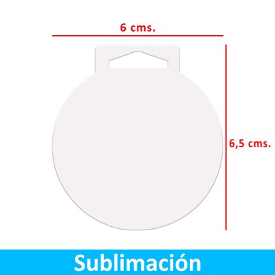 Medalla Acrílico Sublimable Blanco MD 151