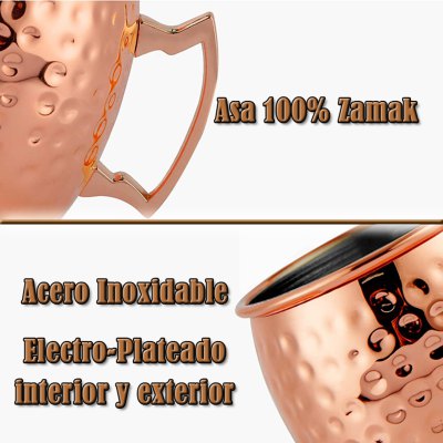 Imagen 4 de Set de 2 Mugs Encobrizados Martillados M76