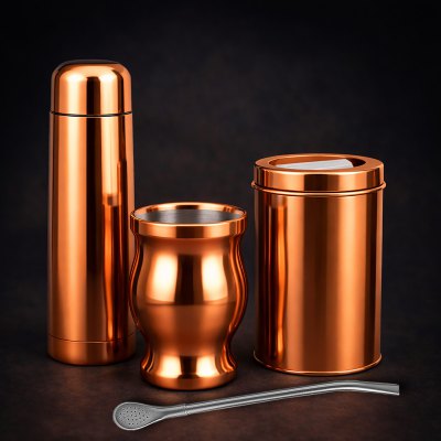 Imagen 3 de Set de Mate color Cobre con Bolso MAT01