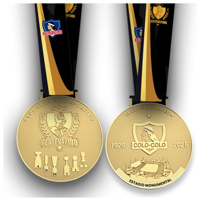 Imagen 2 de Medallón Conmemorativo Centenario Colo Colo