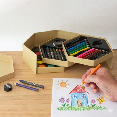 Imagen 4 de Set Lápices Colores y Pinturas Hexagonal B20