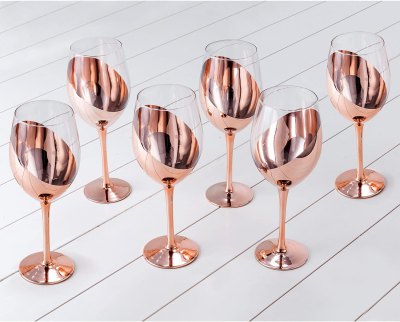 Imagen 10 de Set de 2 Copas de Vino Encobrizadas M86