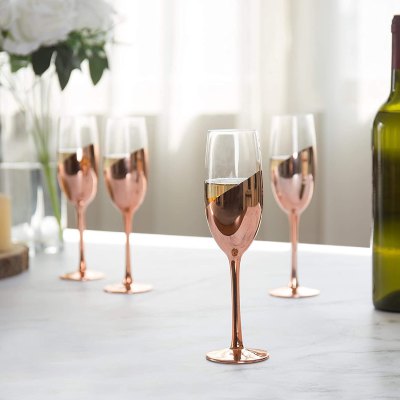 Imagen 10 de Set de 2 Copas Champagne Encobrizadas M84