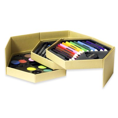 Imagen 2 de Set Lápices Colores y Pinturas Hexagonal B20